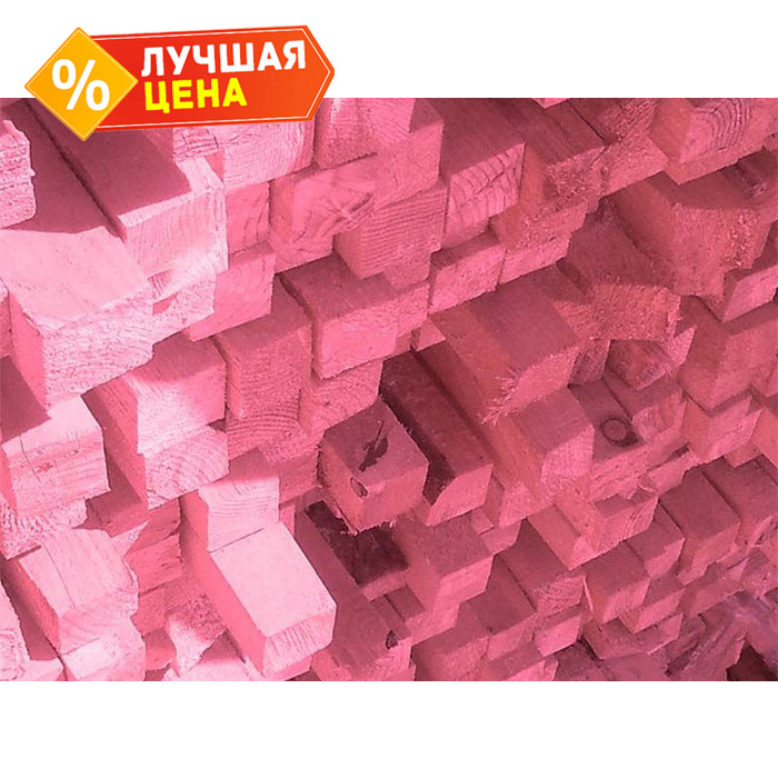Брус обрезной антисептированный естественной влажности 100х100х6000 сорт 1-2